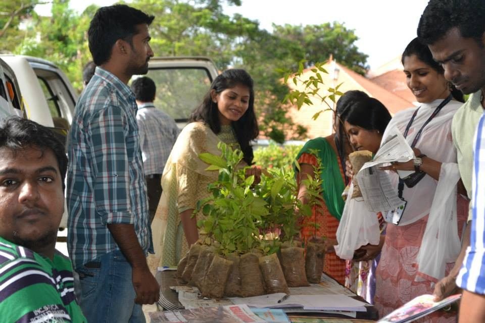 Vegetable seed and sapling distribution booth